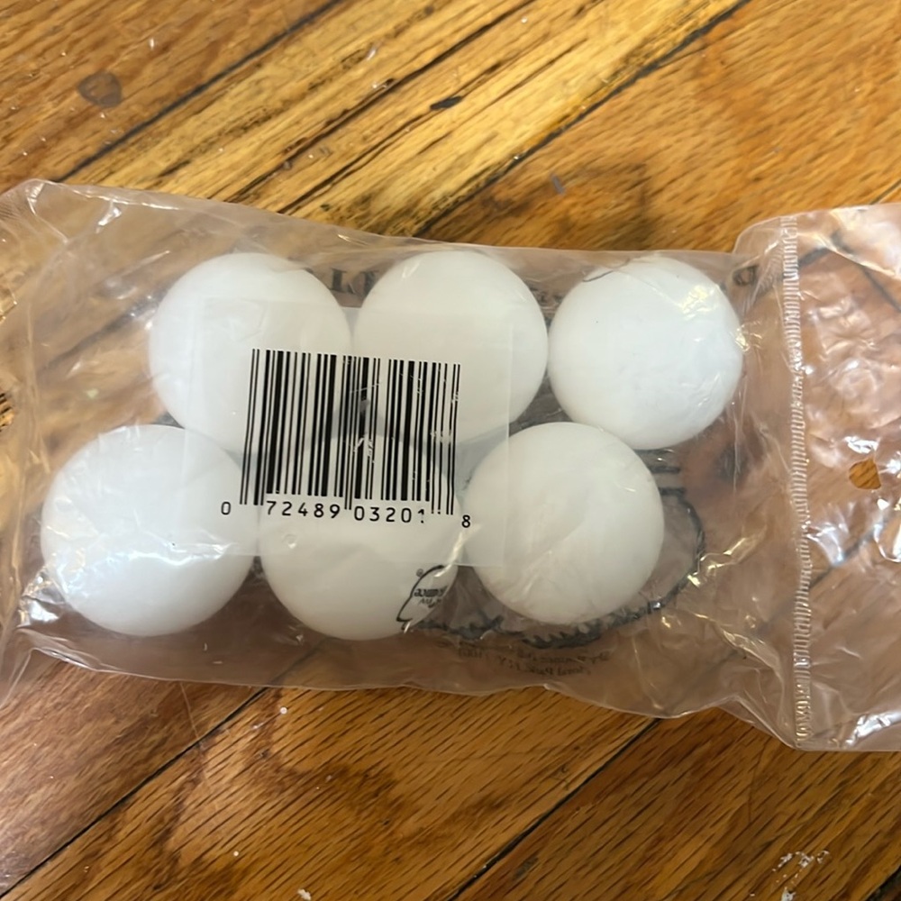 Ping pong balls